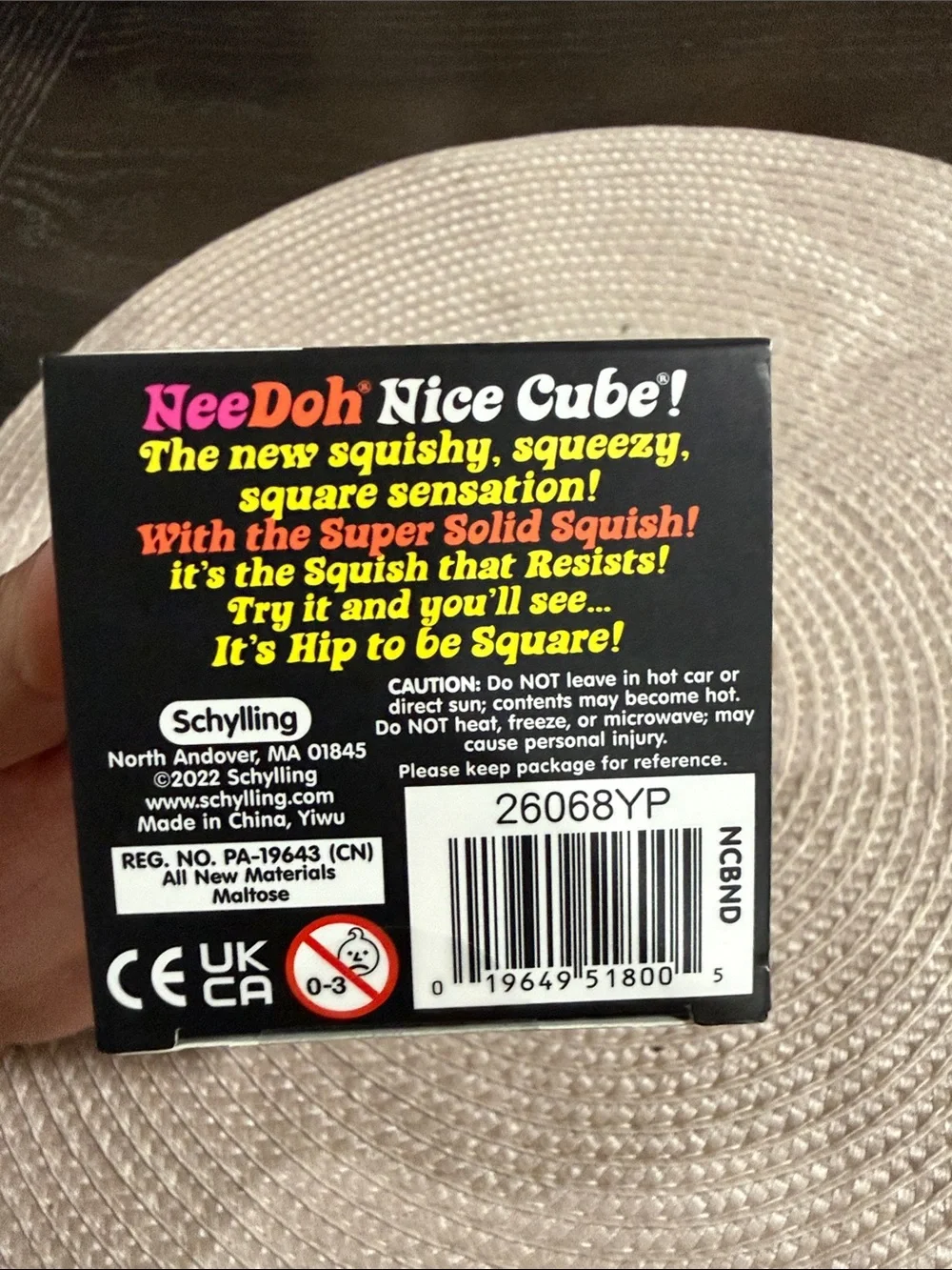 Original Nee Doh Nice Cube Pink Kids Squishy Toy